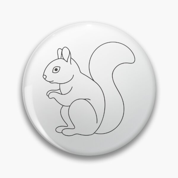 Item preview, Squirrel Elegant 2 Line Art Gift designed and sold by OneLine Studio.