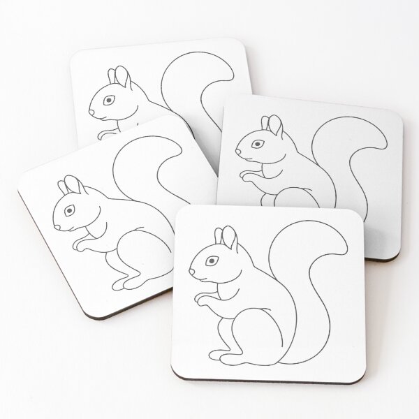 Item preview, Squirrel Elegant 2 Line Art Gift designed and sold by OneLine Studio.