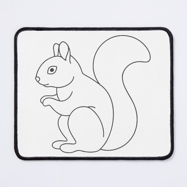 Item preview, Squirrel Elegant 2 Line Art Gift designed and sold by OneLine Studio.