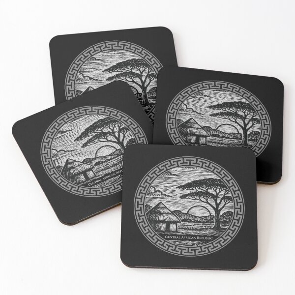 Item preview, Central African Republic Vintage Woodcut Art designed and sold by Thistle-TShop.