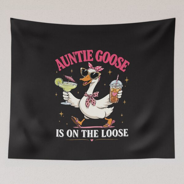 Item preview, Funny Auntie Goose Is On The Loose Summer Vacation Beach Goose designed and sold by kiralynstration.