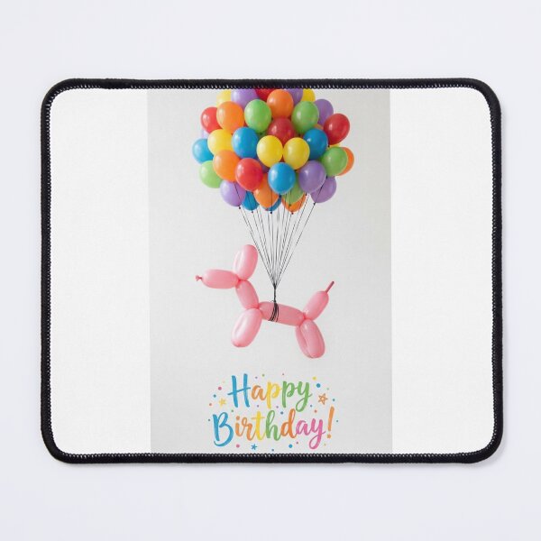 Item preview, Pink dog balloon cute kawaii adorable funny happy birthday meme designed and sold by CheeseBlueprint.