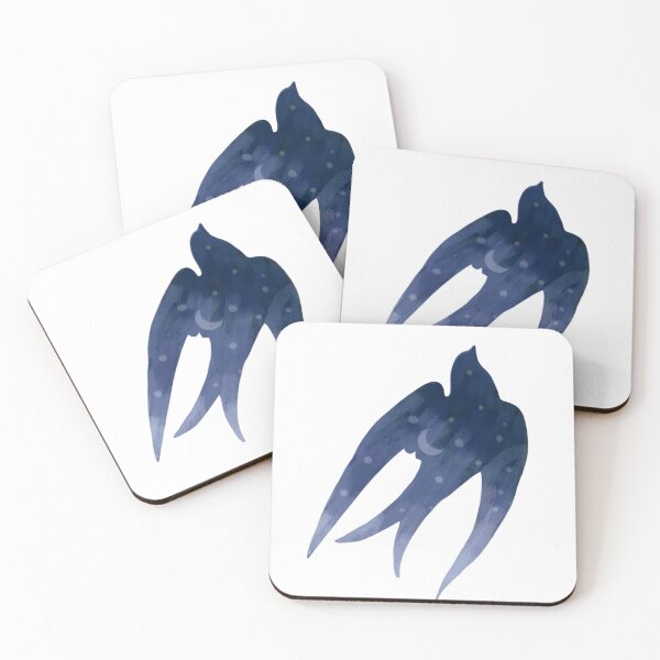 Item preview, Midnight Swallow, Celestial Bird, Cool Blue, Moon and Stars designed and sold by Dormitria.