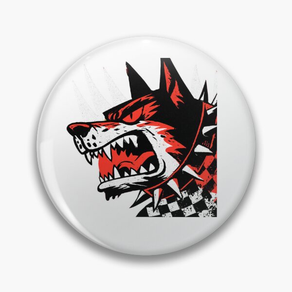 Item preview, Cyberpunk Hellhound - Punk Rock Spiked Wolf designed and sold by DayLogArt.