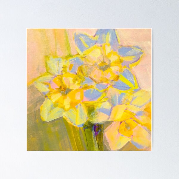 Item preview, " Peach Daffodils" by Jenette Hewitt Art JKH63 designed and sold by Jenette Hewitt Art.