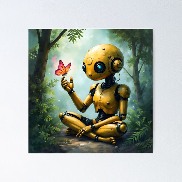 Item preview, Nox Finds Wonder – A Curious Robot's First Butterfly.  designed and sold by nicky2342.
