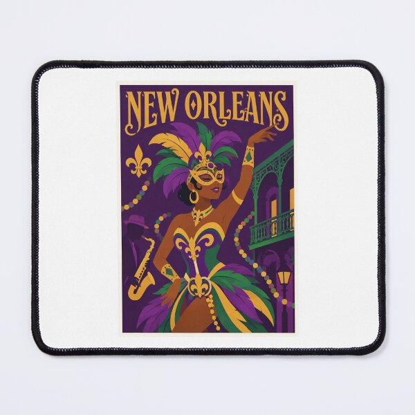 Item preview, New Orleans Mardi Gras Dancer Poster designed and sold by Beyond Destinations.