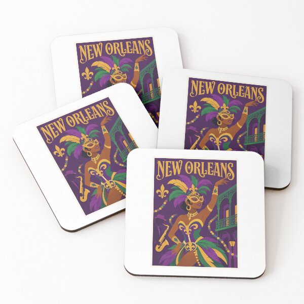Item preview, New Orleans Mardi Gras Dancer Poster designed and sold by Beyond Destinations.