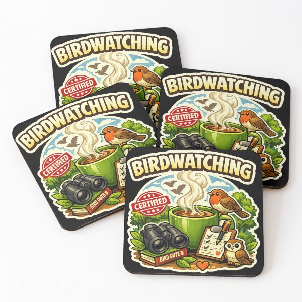 Item preview, Birdwatching Fuel – Coffee & Binoculars Cozy Birdwatcher Design designed and sold by stevenwoodcock.