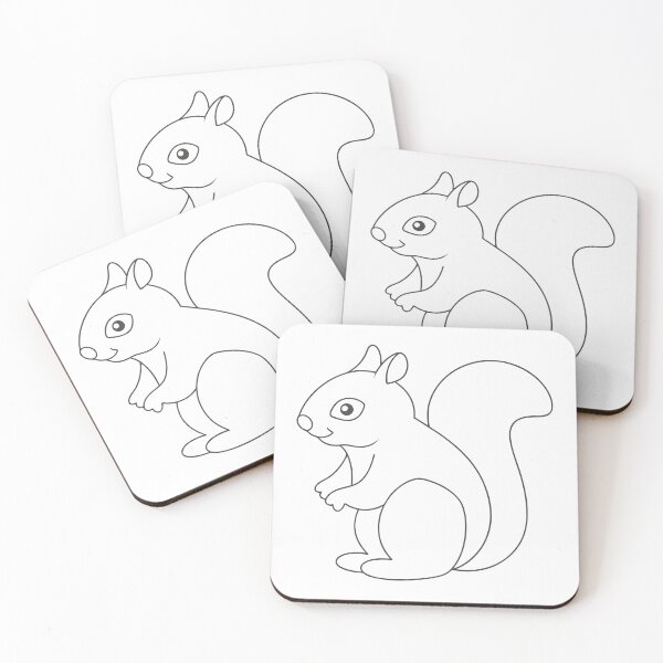 Item preview, Squirrel Friendly 1 Line Art Gift designed and sold by OneLine Studio.