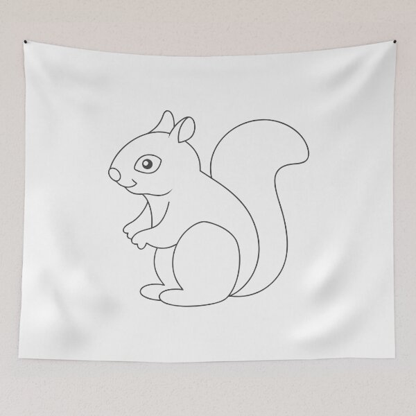 Item preview, Squirrel Friendly 1 Line Art Gift designed and sold by OneLine Studio.
