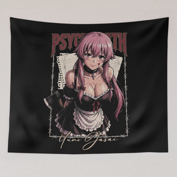 Item preview, Yuno Gasai Psycho Vintage designed and sold by MadShroomPrints.