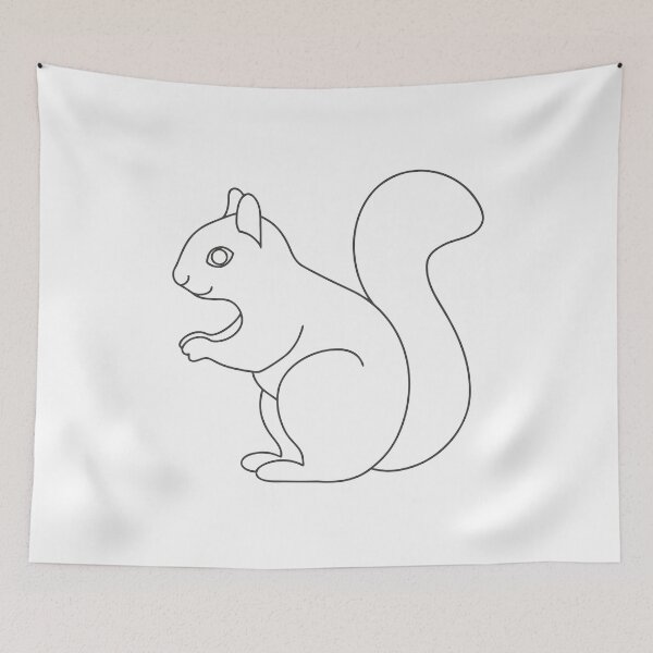 Item preview, Squirrel Friendly 2 Line Art Gift designed and sold by OneLine Studio.