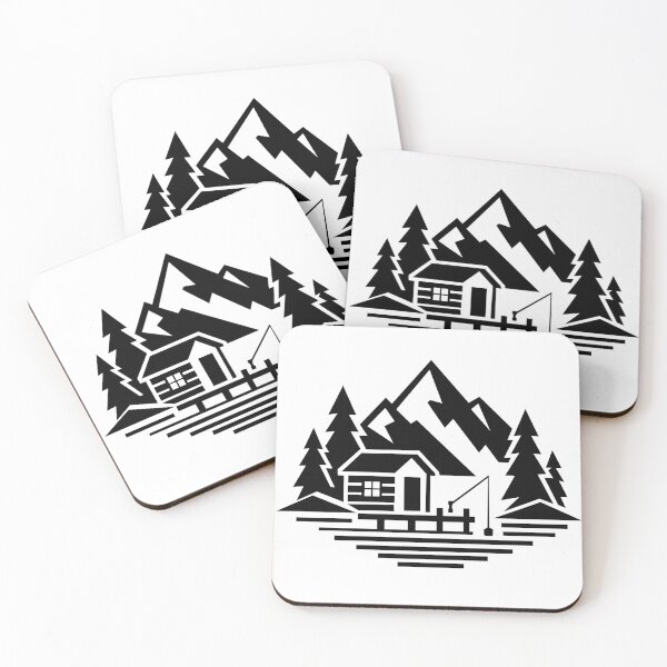 Item preview, Mountain Fishing Cabin – Wilderness Escape designed and sold by matybrak.