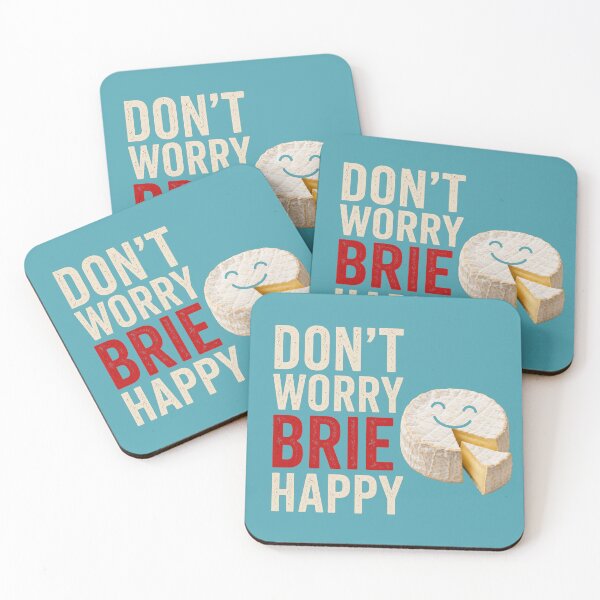 Item preview, Don't Worry Brie Happy | Funny Cheese Pun | Cute Food Lover Design designed and sold by CJLindy.