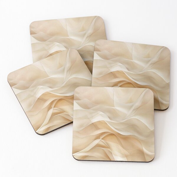 Item preview, Desert Silk — Abstract waves of silk, earthy tones designed and sold by VestraDesign.