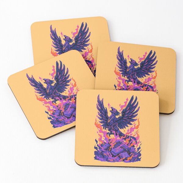 Item preview, Neon Retro Anime Cyber Phoenix Rising designed and sold by KungPowUnicorn.