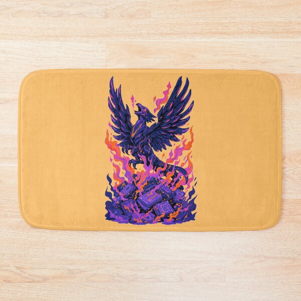 Item preview, Neon Retro Anime Cyber Phoenix Rising designed and sold by KungPowUnicorn.