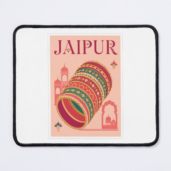 Item preview, Jaipur Rajasthani Bangles Travel Poster designed and sold by Beyond Destinations.