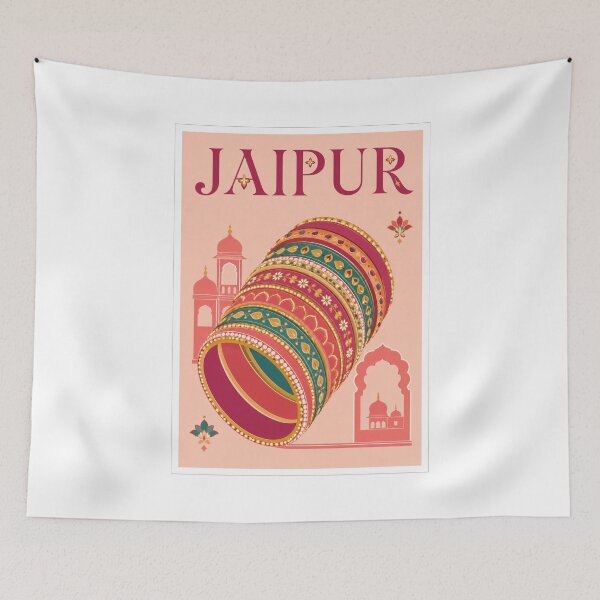 Item preview, Jaipur Rajasthani Bangles Travel Poster designed and sold by Beyond Destinations.