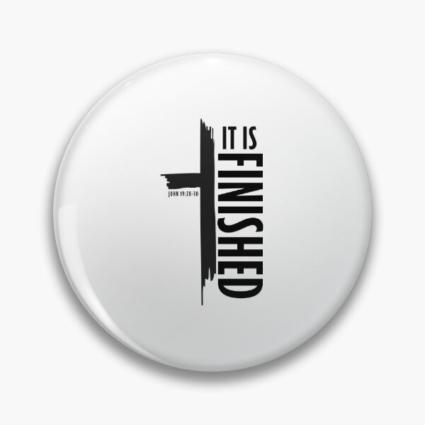 Item preview, It Is Finished – Christian Faith Typography T-Shirt Design designed and sold by CrossCrafted.