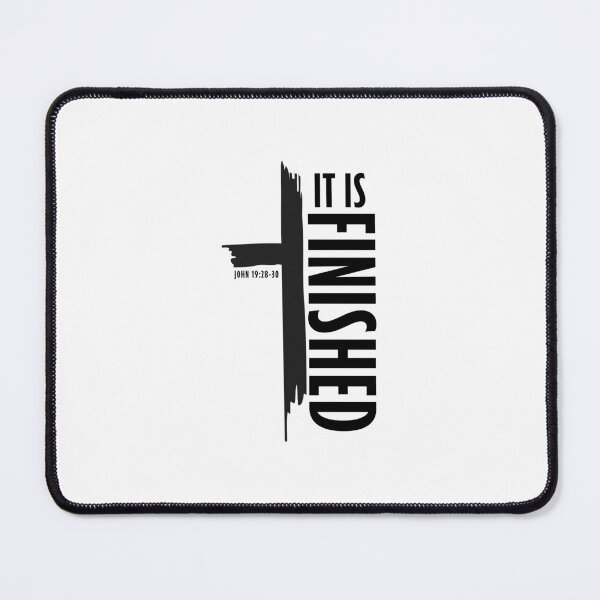 Item preview, It Is Finished – Christian Faith Typography T-Shirt Design designed and sold by CrossCrafted.
