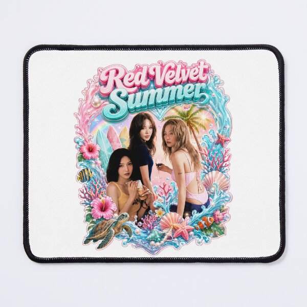 Item preview, Red Velvet Velvet Summer ocean blue waves surfboard vibe print designed and sold by Valereekmerch.