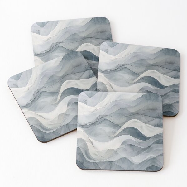 Item preview, Slate Mirage — Abstract silk waves, earthy tones designed and sold by VestraDesign.