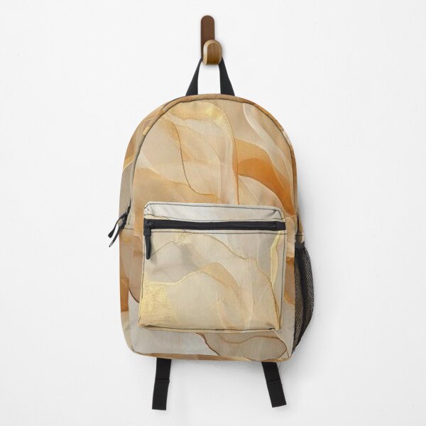 Item preview, Golden Hour Sands — Abstract waves of silk, earthy tones designed and sold by VestraDesign.