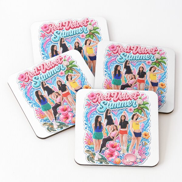 Item preview, Red Velvet Velvet Summer lush tropical island paradise scenery art designed and sold by Valereekmerch.