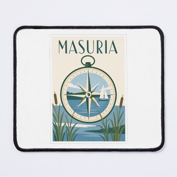 Item preview, Masuria Compass Lake Travel Poster designed and sold by Beyond Destinations.