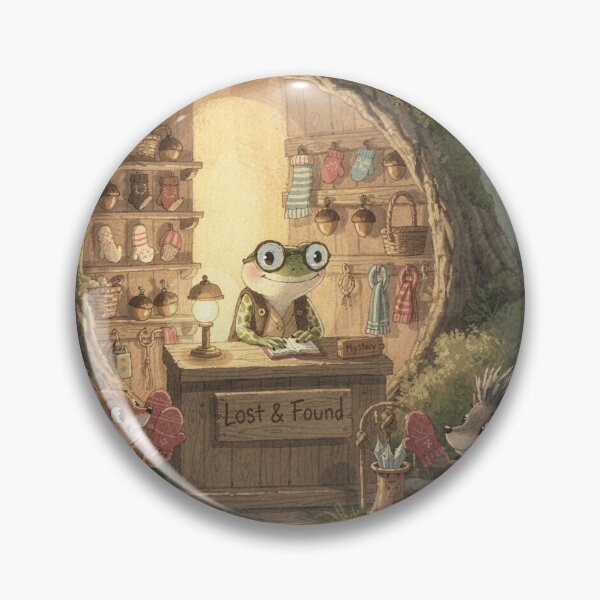 Item preview, Frog and the Woodland Lost and Found Cottagecore Art designed and sold by PictorialWhimsy.