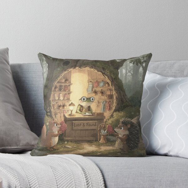 Item preview, Frog and the Woodland Lost and Found Cottagecore Art designed and sold by PictorialWhimsy.