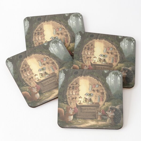Item preview, Frog and the Woodland Lost and Found Cottagecore Art designed and sold by PictorialWhimsy.