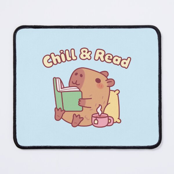 Item preview, Cute Capybara Reading A Book - Chill & Read designed and sold by rustydoodle.