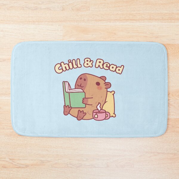Item preview, Cute Capybara Reading A Book - Chill & Read designed and sold by rustydoodle.