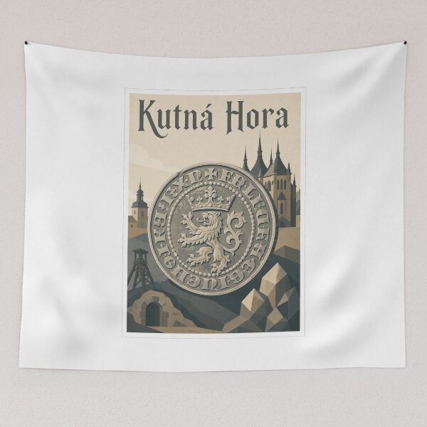 Item preview, Kutná Hora Silver Coin Travel Poster designed and sold by Beyond Destinations.