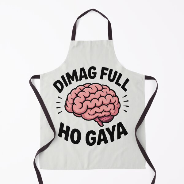 Item preview, Dimag Full Ho Gaya – Funny Desi Overthinking Quote Design designed and sold by Swati Art Shop.