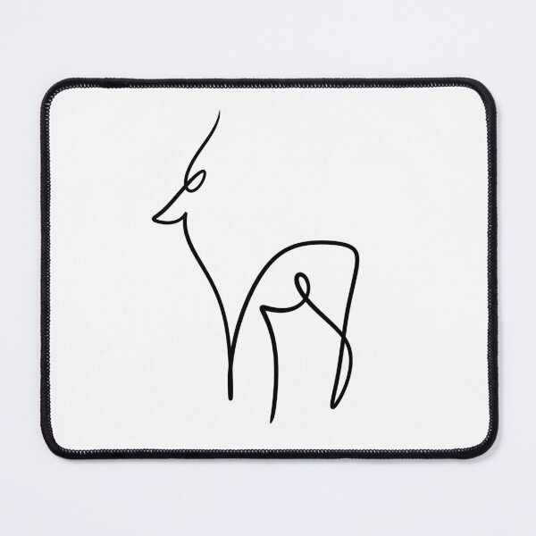 Item preview, Minimalist One Line Deer Drawing - Continuous Line Art Roe Deer designed and sold by LYAN-STORE.