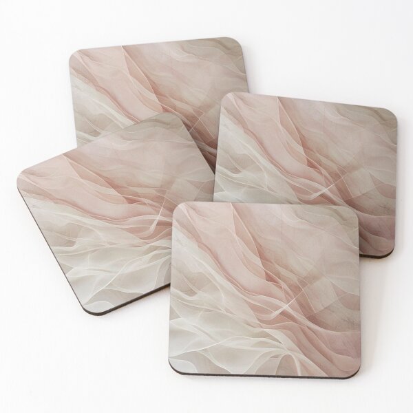 Item preview, Blush Stone — Abstract silk waves, earthy tones designed and sold by VestraDesign.