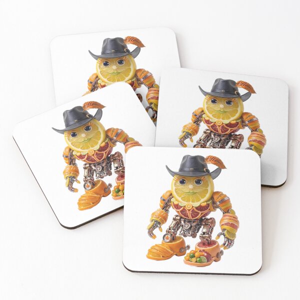 Item preview, Citrus Cowboy Robot Character with Hat designed and sold by Sem_Bregs.