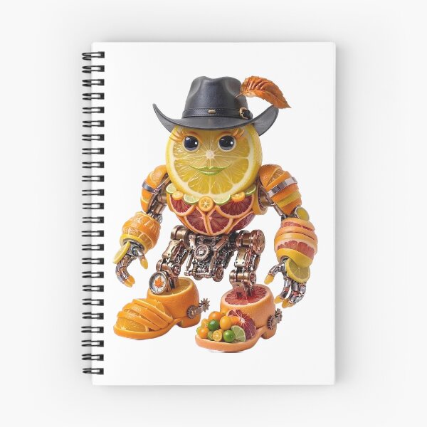 Item preview, Citrus Cowboy Robot Character with Hat designed and sold by Sem_Bregs.