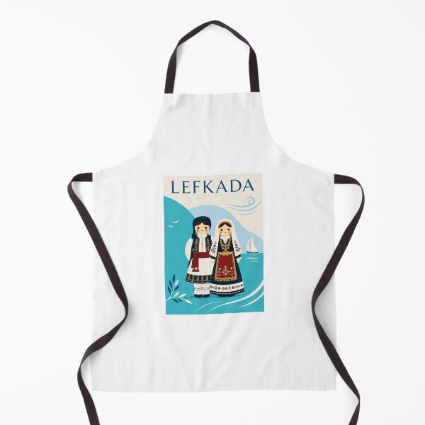 Item preview, Lefkada Traditional Costume Dolls Travel Poster designed and sold by Beyond Destinations.