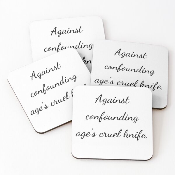Item preview, “Against confounding age’s cruel knife,” - handwriting black designed and sold by ariksworld.