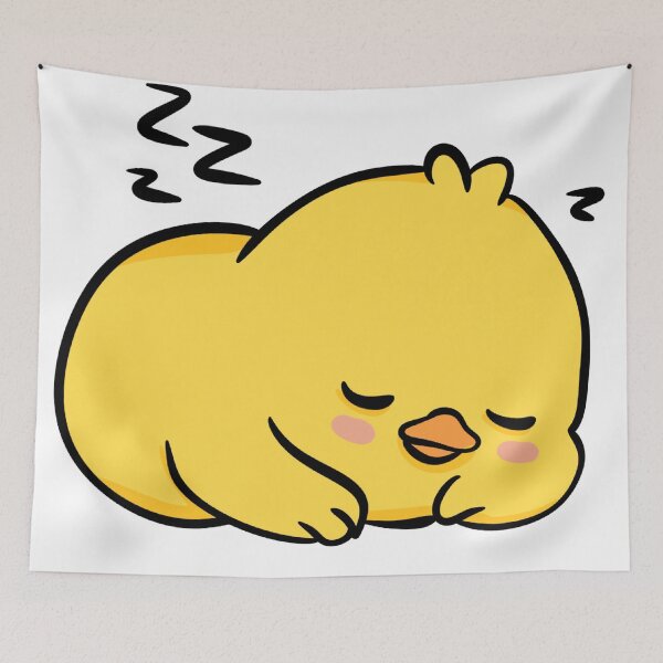 Item preview, Cute Sleeping Little Chick - Kawaii Sleeping Yellow Bird Illustration designed and sold by LYAN-STORE.