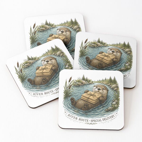 Item preview, River Route Special Delivery Otter designed and sold by Mosslume Studio.