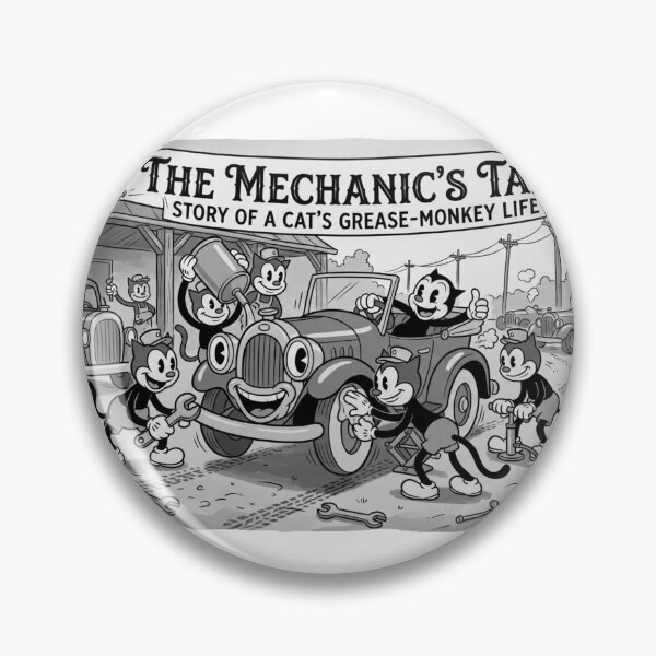 Item preview, A Cat's Grease Monkey Tale designed and sold by CocoPeak.