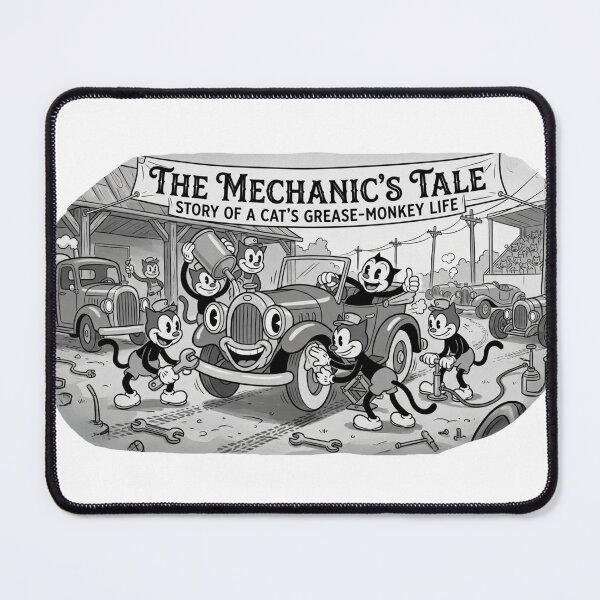 Item preview, A Cat's Grease Monkey Tale designed and sold by CocoPeak.