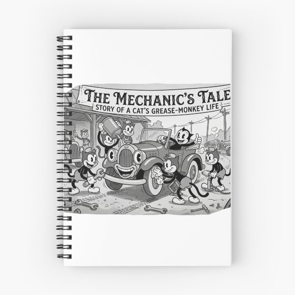 Item preview, A Cat's Grease Monkey Tale designed and sold by CocoPeak.