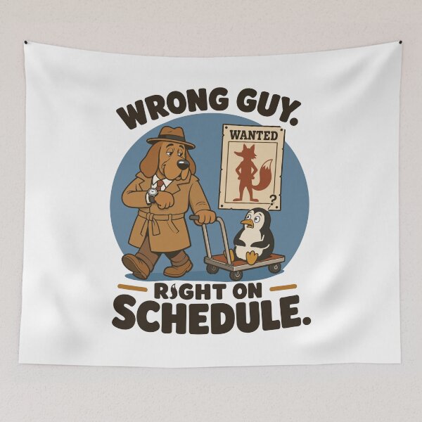 Item preview, Wrong Suspect Detective Dog Mix-Up designed and sold by ANALOG MISCHIEF.